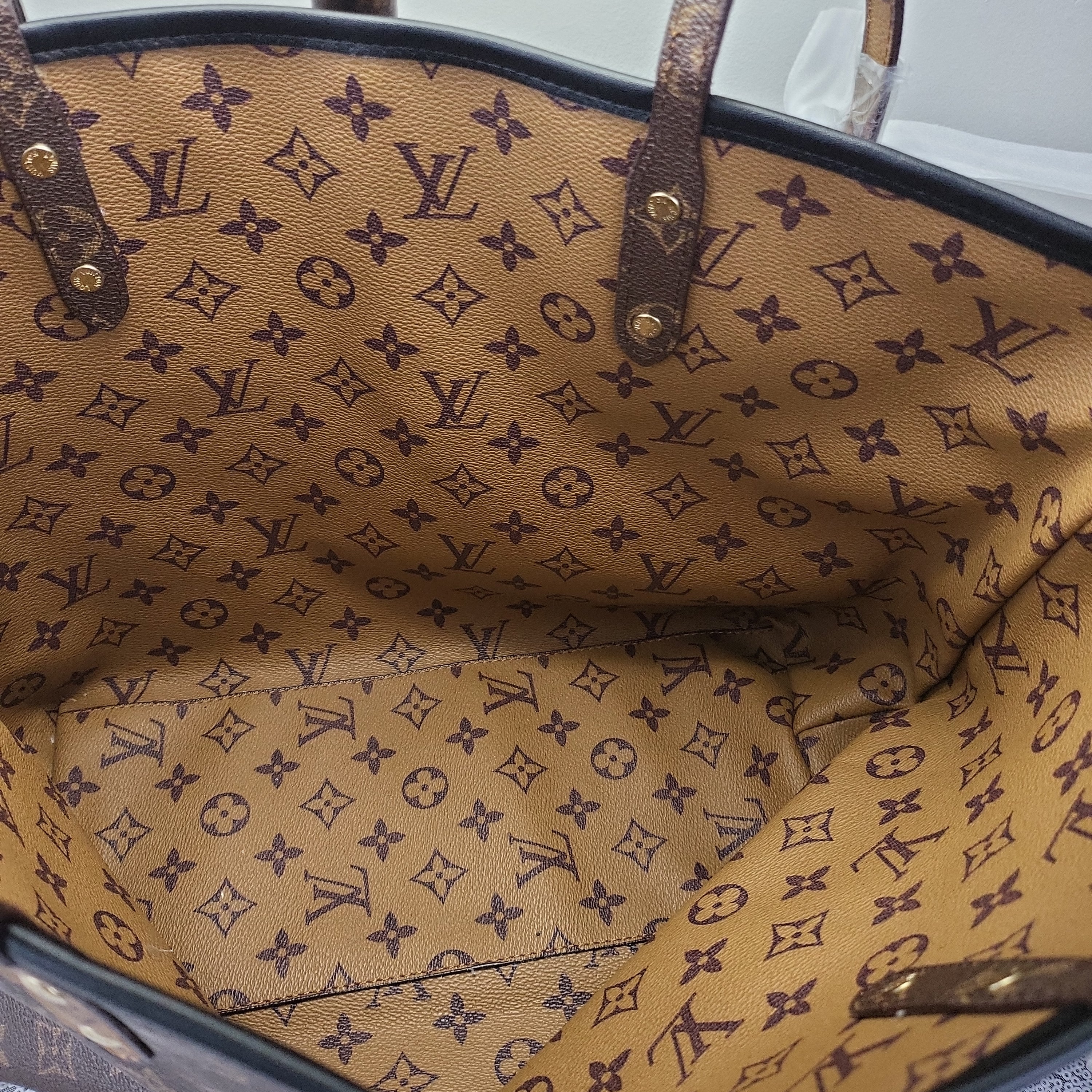 10.10.23 Inspired LV Brn Monogram 2pc Tote 16Wx11H 2pc NEW