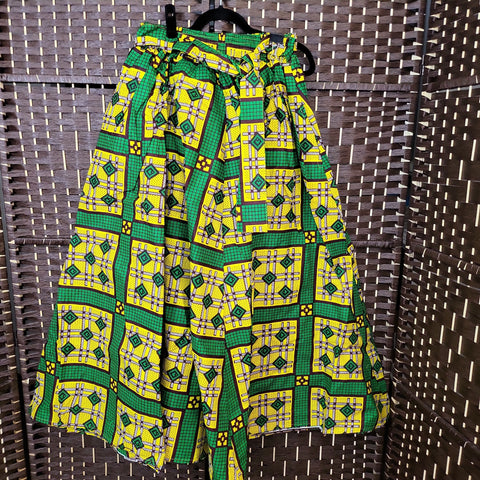 01.21.24 African Skirt OSFM (S-XL) YelGrnBrn NEW