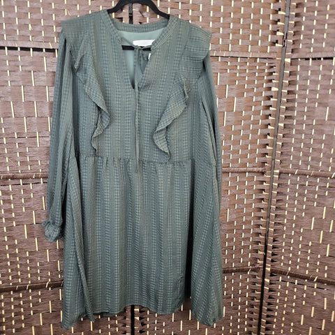 02.26.24 Loft (XL) Green Babydoll Dress NEW