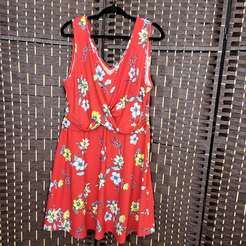 03.07.24 Candies XXL Red Floral Swing Dress