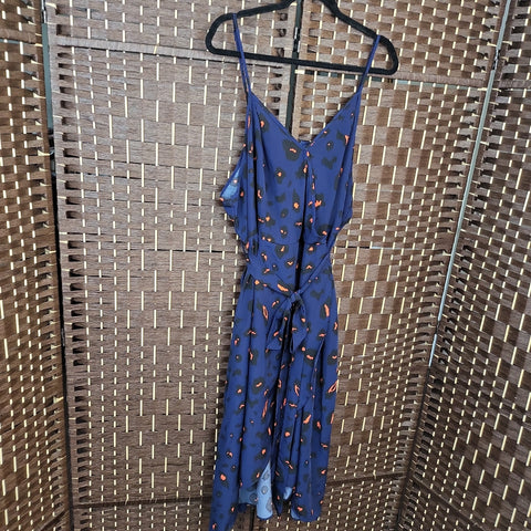 03.26.24 Shein (28-30 4X) Blu Dress wOrg Splats NEW