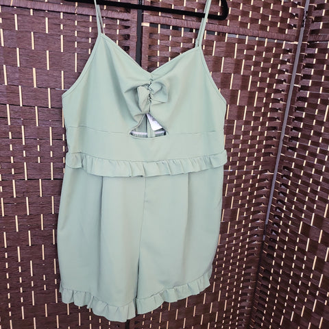 03.26.24 Shein (3XL) Lime Green Shorts Romper NEW