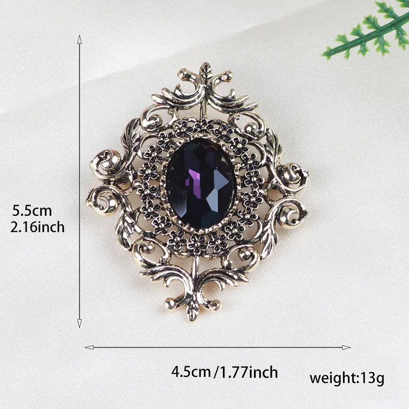 04.15.24  Brooch Vintage Amethyst Unisex NEW