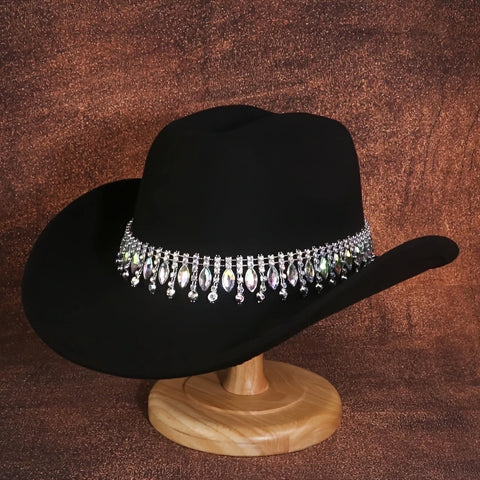 04.29.25 Cowboy Hat Black w/RSTones Band NEW