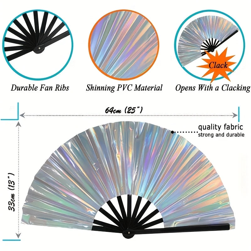 04.29.25 Fan Metallic Silver Large NEW