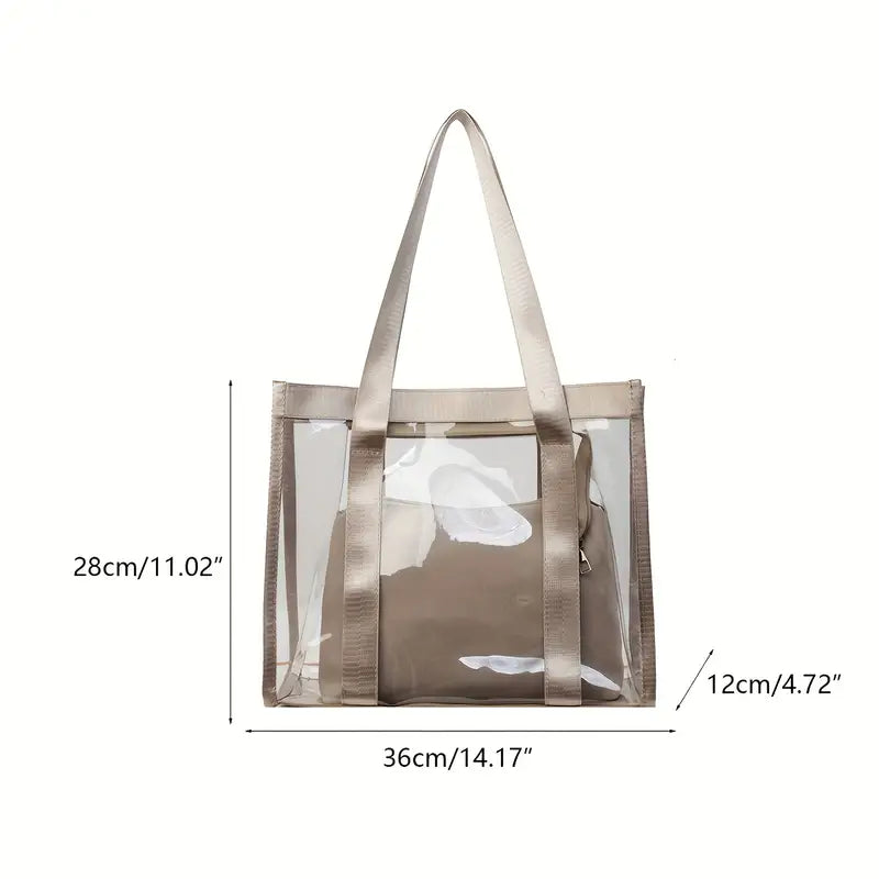 07.12.24 Gameday Clear Khaki w/Purse Tote NEW