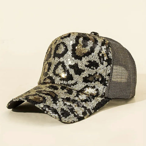 02.16.24 Hat Baseball Cap Sequins Net NEW