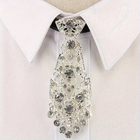 10.10.24 Accessory Tie Silver RStone Unisex NEW