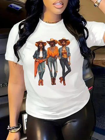 05.31.24 T-Shirt Cow Girl In Jeans NEW