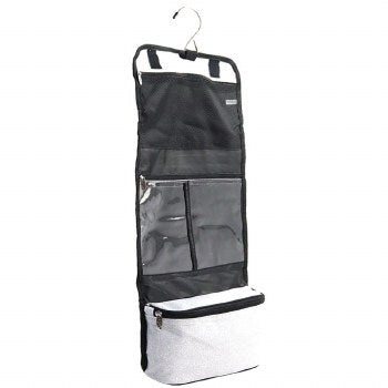 05.13.25 AH Glitter Silver Travel Makeup/Jewelry Bag NEW