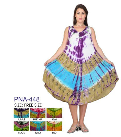 05.14.25 NF Umbrella Dress (OS=M-2X) TyeDye GrnYelBlu NEW