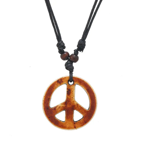 05.23.24  Neckace Vintage Peace Rope Chain Mens NEW