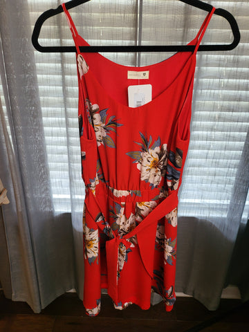 07.30.24 MB Promesa (S) Red Floral SpegStrap Dress NEW