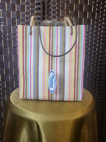 04.29.25 Purse Straw Canvas Stripped NEW