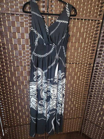 04.29.25 Milano (M) BlkWht Maxi Sundress