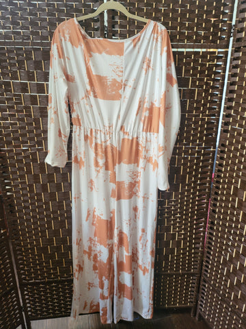 06.17.25 (XL) CrmTan TyeDye Jumpsuit NEW