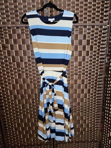 07.03.24 ChartClub (XL) Dress CrmTanBlu Stripes