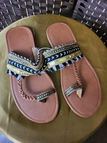 11.21.24 Shoes DD (10) Sandals Boho Ornated NEW