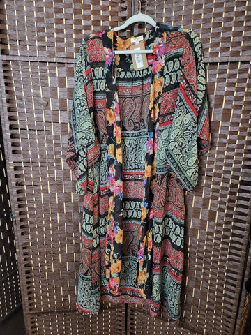 11.12.24 Umgee (M-L) Floral Pasley Kimono