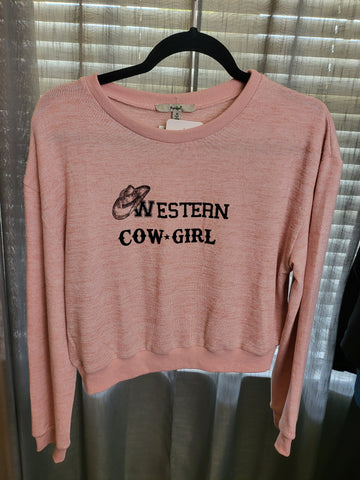 07.30.24 MB Papaya (M) Western Cowgirl Sweater NEW