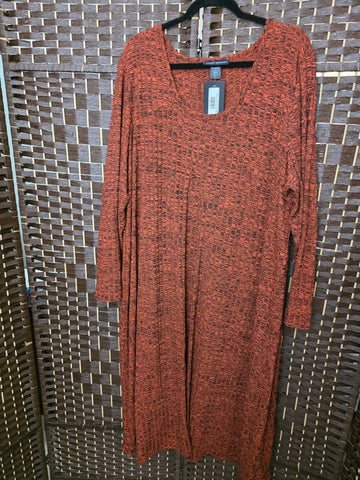 10.08.25 AshStew (26/28) OrgBlk Overlay Kit Dress NEW