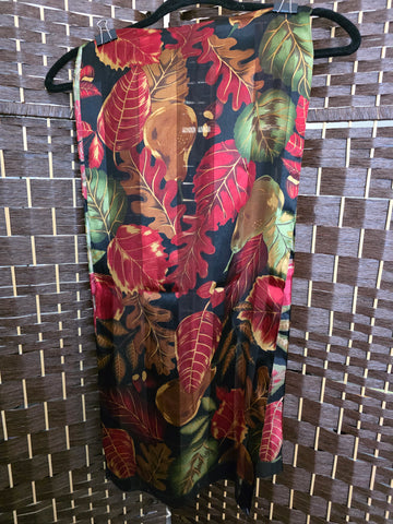 10.08.25 Scarf Rect Autum Leaves 58"X13" NEW