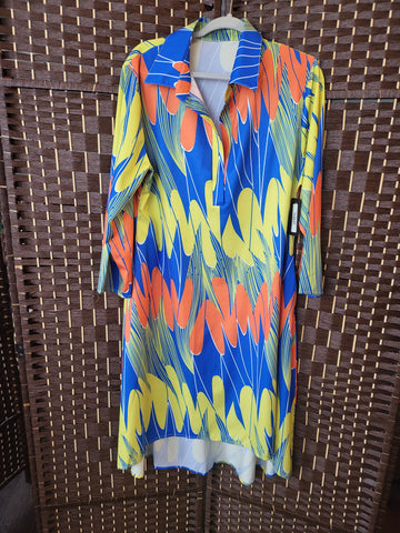 02.06.25 Dress (XXL=L) OrgYelBlu HiLo New