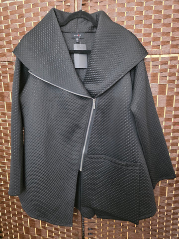 10.08.25 Jason (L) Jacket Black Silver Zipper NEW