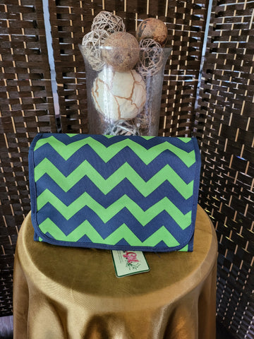 05.13.25 AH Chevron Travel Makeup/Jewelry Bag NEW