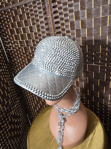 10.08.25 MaddHatter (OSFM) Silver Seq Quilted BBCap NEW