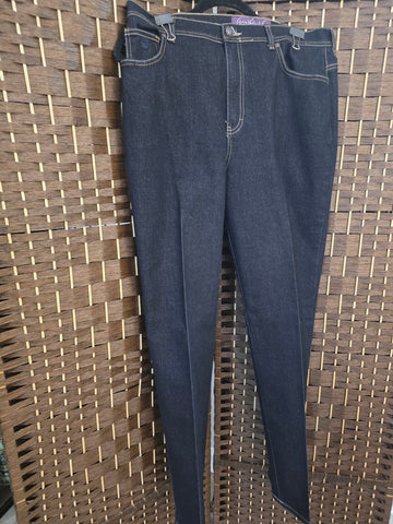 01.26.26 GloriaVan (12 Long) DrkBlu 5 Pkt Jeans