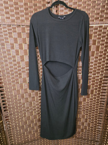 09.16.25 PrettyGarden (L) Blk Cutout Knit Dress NEW