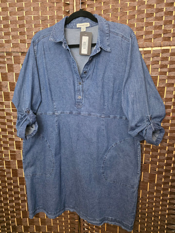 10.08.25 ColdWatCreek (XLP) DenimDress SidePockets NEW