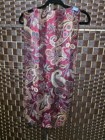 10.08.25 Scarf Rect AutumPaisley BurgGold 58"X13" NEW
