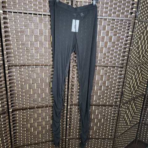 11.11.22 Rouge (3X=1XL-2X) Mesh Rouched Pants Black NEW