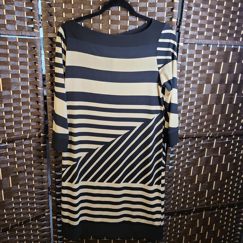 1.12.23 Tiana B Blk/Crm Stripes (M)  Dress